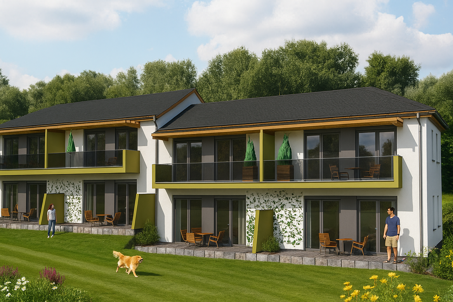 4 lakásos sorház Herceghalom