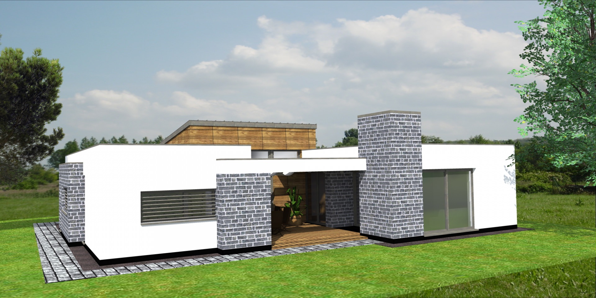 Modern átriumház tervezése